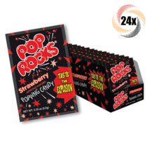 Full Box 24x Packs Pop Rocks Strawberry Flavor Popping Candy .33oz Free Shipping - £21.17 GBP