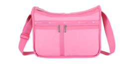 LeSportsac Fuchsia Deluxe Everyday Crossbody Bag, Tropical Tonal Pink Lemonade - £81.80 GBP