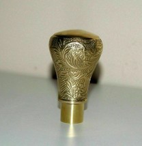 Vintage Solid Brass Designer Head Rounder Style Handle For Walking Stick Cane - £14.37 GBP