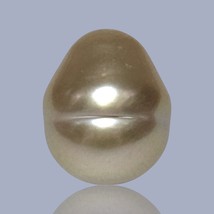 Oval Drop 14.3 x 17.7mm 24.6 Carats Deep Gold Philippines South Sea Loose Pearl - $403.92