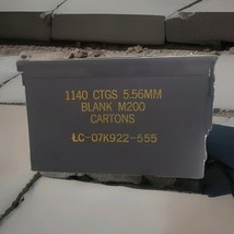 VTG 1140 CTGS 5.56MM Blank M200 Military Surplus Metal Storage Box  - $21.37