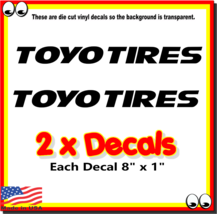 Toyo Tires Racing Car Truck Tires Window Stickers Vinyl Decal Logo x2 - £7.80 GBP