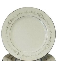 Noritake Heather Salad Plate 8&quot; Ivory China Platinum Rim Mid Century Japan - £9.22 GBP