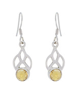 gorgeous Citrine 925 Sterling Silver Yellow Earring Natural jewellery gi... - $385.03 MXN
