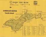 American Samoa Tutuila Island Hertz Transpac Travel Service Map - $17.82