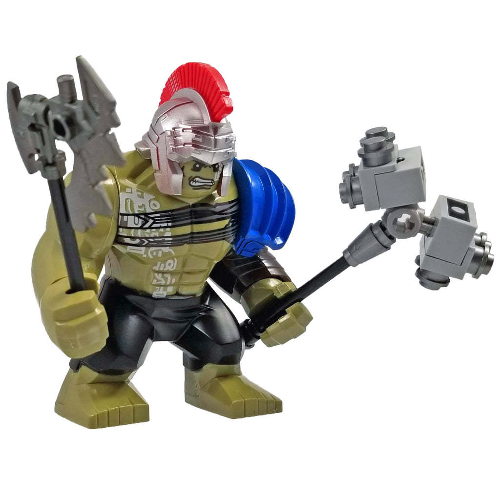 1pcs Medieval LARGE GREEN GLADIATOR Minifigure Bricks Toy Gift