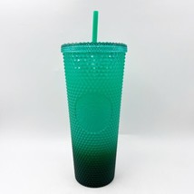 2022 Starbucks Studded Tumbler Cold Cup Venti Ombre Gradient Waxberry Green - £43.31 GBP