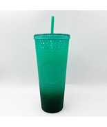 2022 Starbucks Studded Tumbler Cold Cup Venti Ombre Gradient Waxberry Green - £43.06 GBP