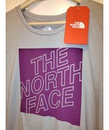 The North Face Gray Purple Logo Wear Tank Top Work Out NEW Womens Large - $23.73