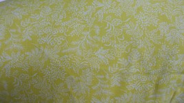  &quot;&quot;BRIGHT YELLOW WITH TINY WHITE FLOWER DESIGN - COTTON FABRIC&quot;&quot; -- 2 1/... - £7.88 GBP
