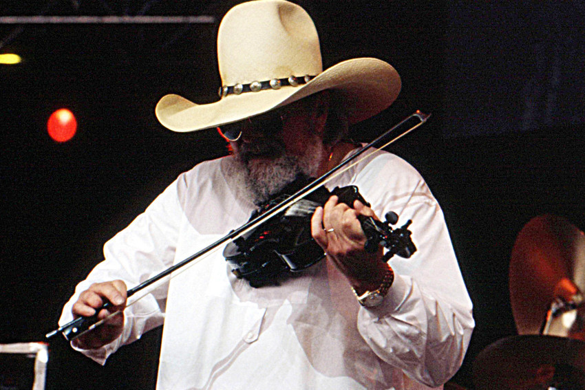 Charlie Daniels playing fiddle 18x24 Poster - $23.99