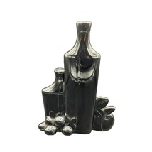 Vintage JIE Bengt Nilsson Gantofta Decoration Black Bottle with Fruit Po... - $39.59
