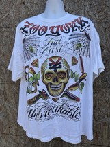 Zoo York Shirt Mens XXL white T-Shirt Distressed Skater Graffiti Logo Gr... - £12.20 GBP