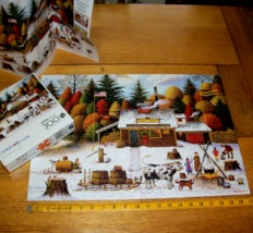 Jigsaw Puzzle 300 Large Pieces Vermont Maple Tree Tappers Wysocki Art Complete - $12.86