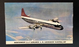 Northwest Orient Airlines Advertising Postcard &quot;Lockheed Long Range Electra/Jet&quot; - £2.40 GBP