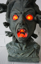 Medusa Animated Snakes Motion Sensing Halloween Prop Head Eyes Glow Red ... - £33.50 GBP