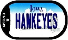 Hawkeyes Iowa Novelty Metal Dog Tag Necklace DT-10949 - £12.55 GBP