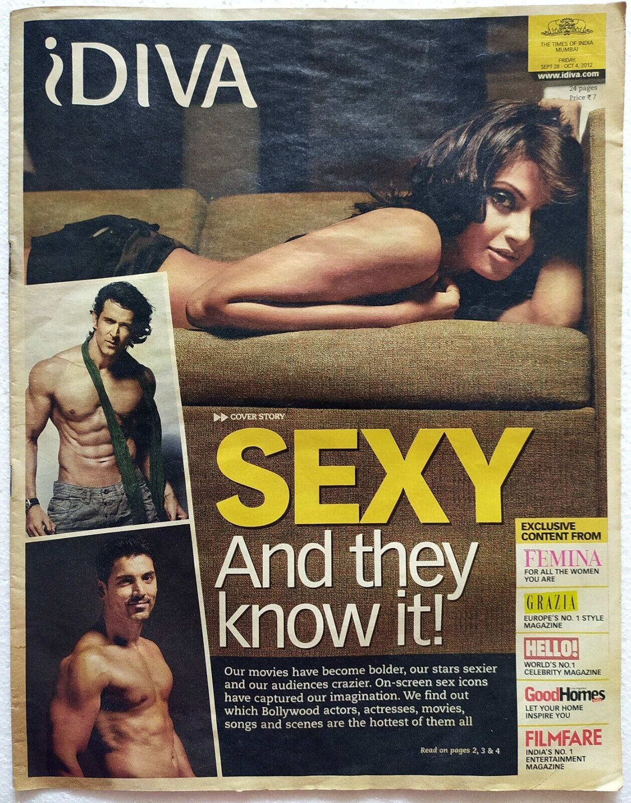 iDiva Oct12 John Abraham Bipasha Basu Katrina Kareena Hilton Gauhar Rohi... - $16.99
