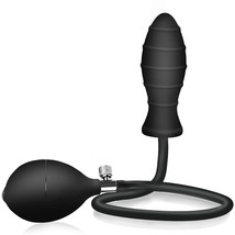 Inflatable Butt Plug, Body-Safe Silicone Anal Balloon Pump With Quick Release Va - £28.76 GBP