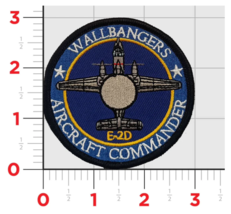 NAVY VAW-117 WALLBANGERS E-2D AIRCRAFT COMMANDER HOOK &amp; LOOP EMBROIDERED... - £31.46 GBP