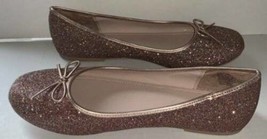 Girls Ballet Shoes Flats Candies Pink Sparkle Dashi Gold Slip On NEW $40-size 6 - £11.94 GBP
