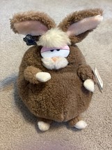 Vintage Applause Brown Grumpy Rabbit Bunny 15&quot; Plush EUC 1983 with Tag - £37.13 GBP