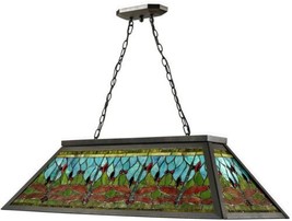 Dale Tiffany Pool Table Light Fixture, Dragonfly Glass Mosaic, Metal,Bronze - £799.35 GBP