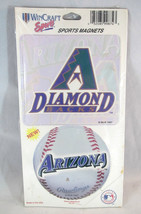 MLB Vintage Arizona Diamondback Baseball Magnets - SEALED Package - £3.60 GBP