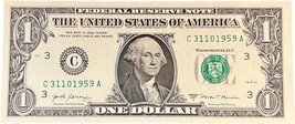 $1 One Dollar Bill 31101959 birthday anniversary March 11 or October 31,... - £23.53 GBP