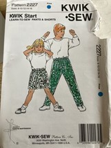 Kwik Sew 2227 children&#39;s Elastic Waist Shorts And Pants pattern - $14.01