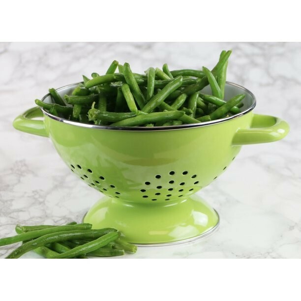 Reston Lloyd™ ~ 3 Quart ~ Enamel on Steel ~ Two-Toned ~ Lime & White Colander Item image 4