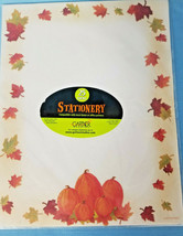 Stationery Paper Print Invitations/Notice/Letter Pumpkin Autumn Design 2... - $281.37 MXN