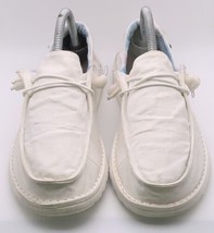 Hey Dude Women’s Sz 9 Wendy Silk Moon White Lightweight Slip On Shoes Pre Owned - £15.56 GBP