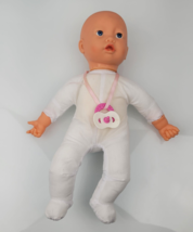 16&quot; Baby Doll Cloth Boddy Vinyl Face Battery Operated Sucks Sound Motion Cry - £31.04 GBP