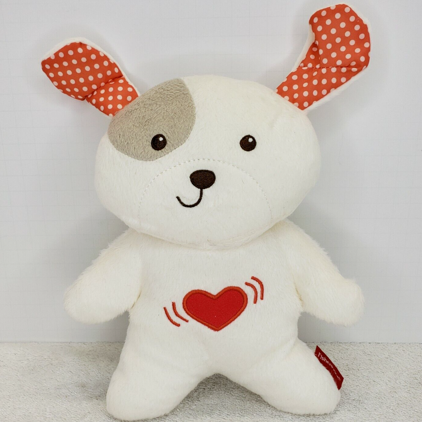Primary image for 2014 Fisher Price Snugapuppy Plush Dog Heart Vibrations Musical Lullaby Baby 10”