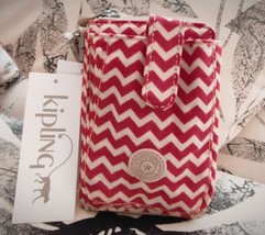 KIPLING HB3715 Pepper Powder Wallet (red/Beige wave pattern Color 090 - $32.67