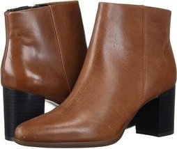 NEW ROCKPORT BROWN LEATHER POINTED BOOTS BOOTIES SIZZE 8.5 W WIDE - £55.78 GBP
