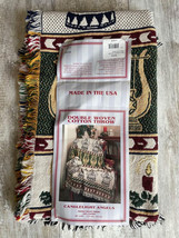 Vintage w/ Tags 50x60 Candlelight Angels Double Woven Throw Blanket - $24.98