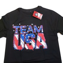 USOC Team USA Star Team Youth Medium (5/6) Unisex Short Sleeve T-Shirt Black - £4.65 GBP