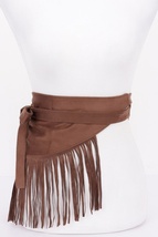 Faux Suede Fringe Belt - $39.55
