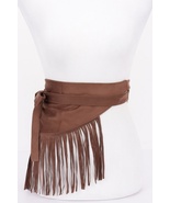 Faux Suede Fringe Belt - $39.55