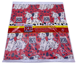Vtg 101 Dalmatians Gift Wrap Wrapping Paper Disney Movie Dogs Puppy Birthday NEW - £22.30 GBP