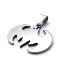 Fashion Unisex Bat/Batman Silver Stainless Steel Pendant/ Necklace - $20.29