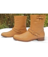 Vintage COACH NY Leather Harness Boots--Carmel w/Buckles Womens READ - $85.00