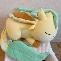 Pokemon Center Leafeon Sleeping Plush Doll Stuffed Toy Authentic New 50 CM - £70.24 GBP