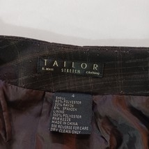 Tailor Back Zipper Women's Gray Plaid Pencil Straight Skirt Size 4 image 3