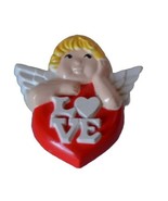 VTG Avon PIN Valentines ANGEL LOVE Heart LOVABLE CUPID &#39;83 Holiday Brooc... - $9.00