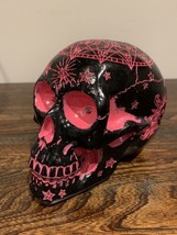 Halloween Decoration Pink and Black Skull Sun Moon Etched LED Eyes - £19.06 GBP