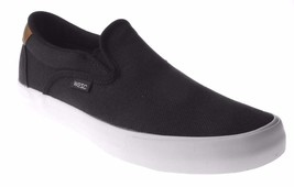 WeSC Men&#39;s Black Luiz Canvas Slip On Fashion Sneaker Skate Shoes B205927... - $37.38