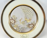 Chokin Yoshinobu Hara 18kt Gold Rim Peacock Plate 1983 Limited Ed 1538/7500 - $48.99